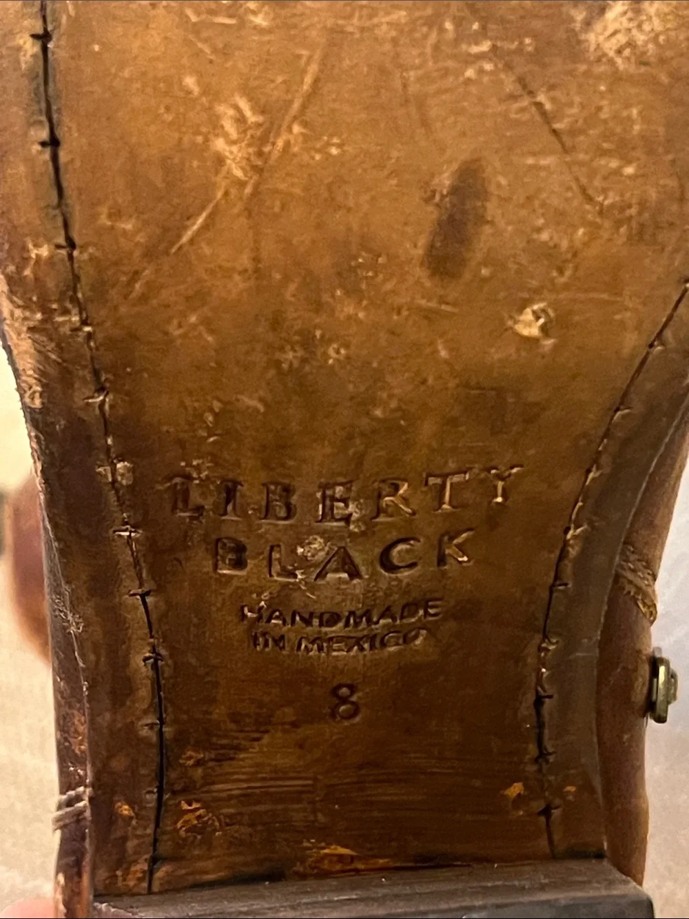 Liberty Black Ladies Avery Boho Drica Red Brown Ankle Boots- Size 8